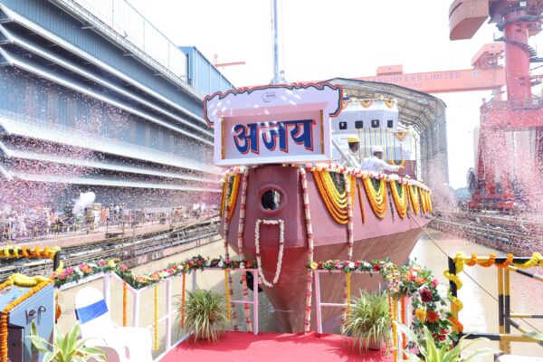 21 जुलाई 2025 को भारत ने लॉन्च किया INS अजय – अर्नाला क्लास का आठवां और अंतिम एंटी-सबमरीन वारफेयर युद्धपोत।