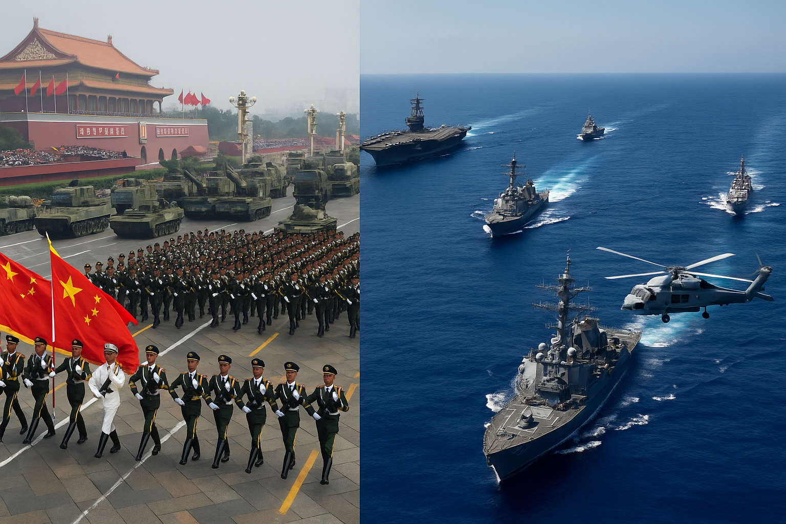 Hind-Pacific Showdown: China’s Military Parade with Putin & Kim, Answered by US-Led Naval Power