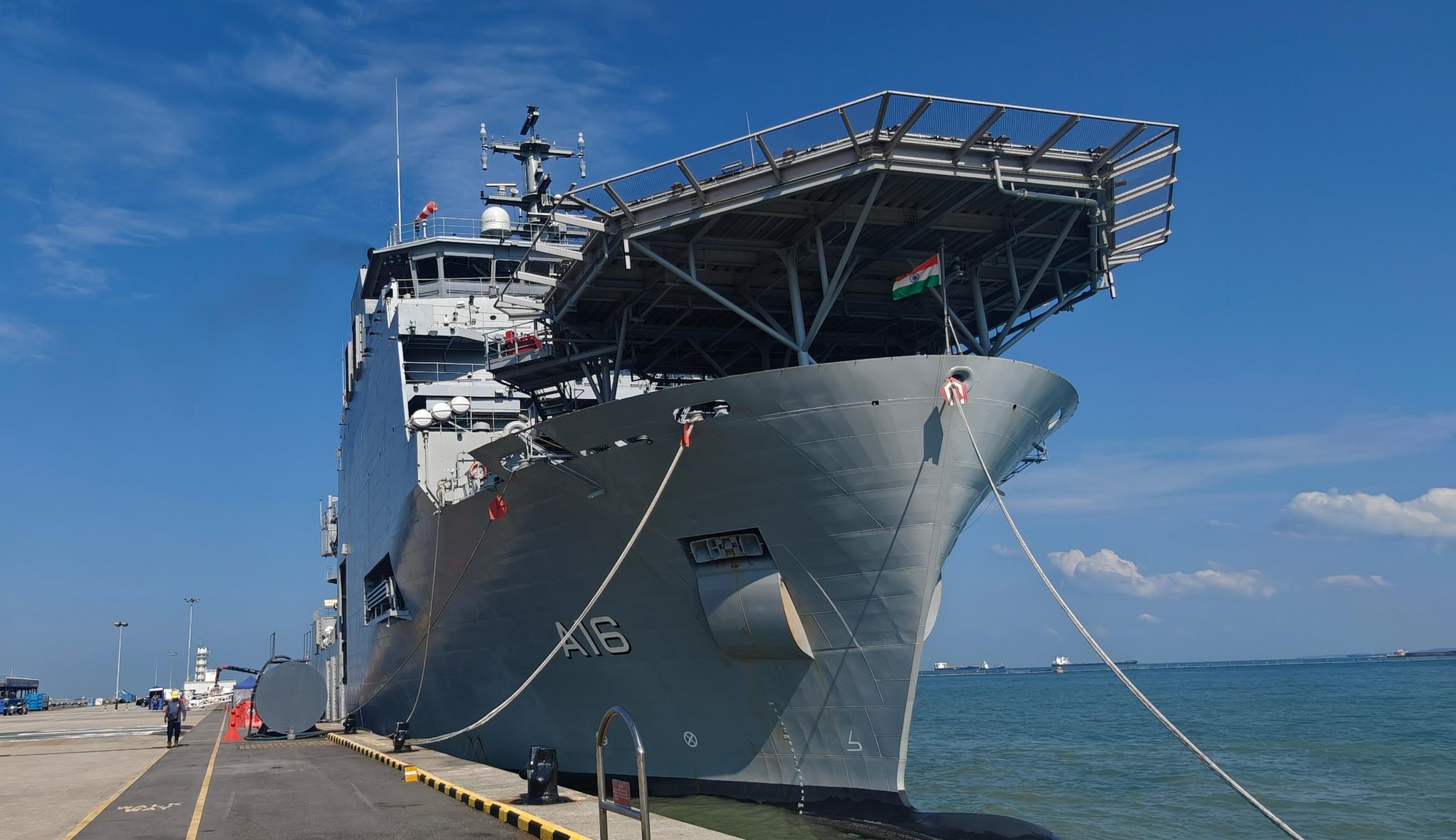 Indian Navy’s INS Nistar Arrives in Singapore for Pacific Reach 2025 Exercise