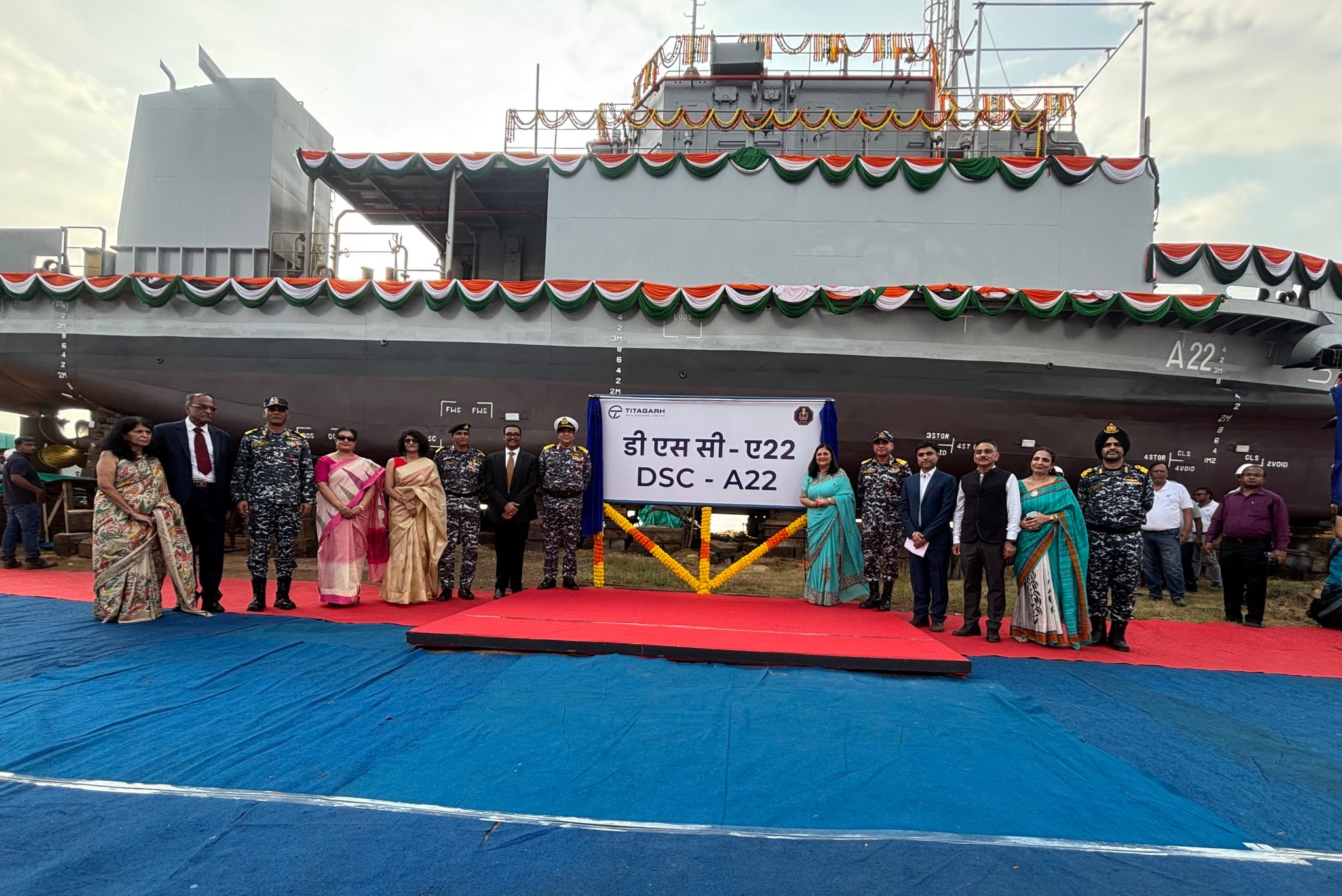 भारतीय नौसेना को मिला नया बल: तीसरा डाइविंग सपोर्ट क्राफ्ट ‘डीएससी A22’ लॉन्च, मेक इन इंडिया पहल को मिला प्रोत्साहन