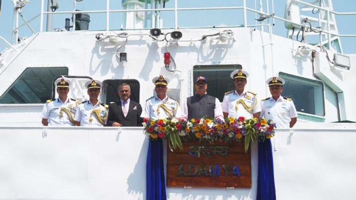 ICGS ‘Adamya’ Commissioned into Indian Coast Guard at Paradip Port – Boost to Maritime Security