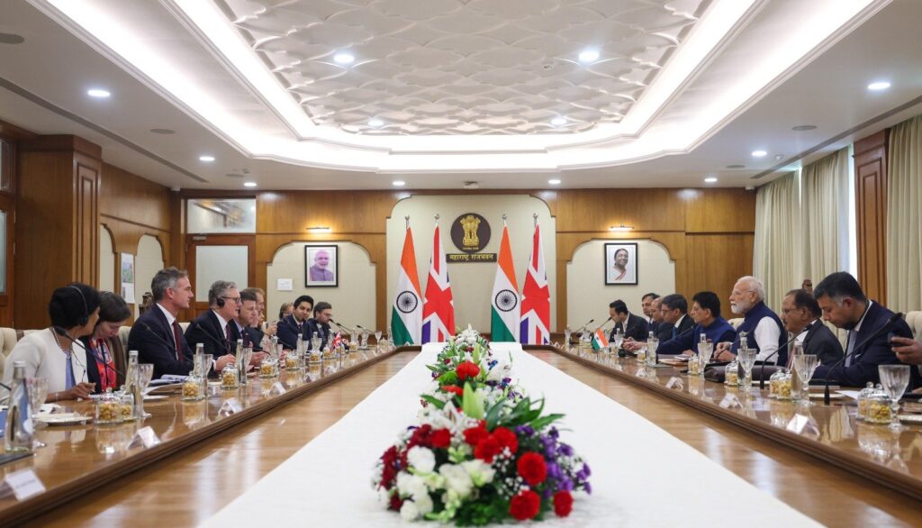 भारत–ब्रिटेन संबंधों में नया युग: पीएम मोदी और पीएम कीर स्टारमर की ऐतिहासिक बैठक में रक्षा, प्रौद्योगिकी और व्यापार पर बड़े समझौते
