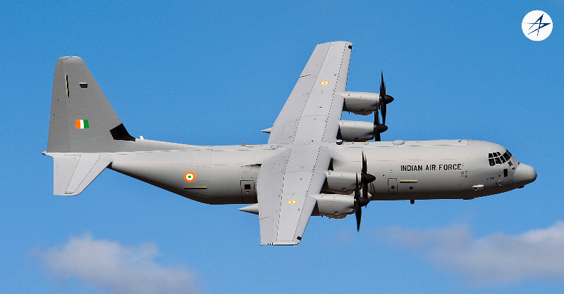 Tata Advanced Systems–Lockheed Martin का नया MRO केंद्र, C-130J Super Hercules विमानों के रखरखाव और ओवरहाल के लिए भारत में स्थापित किया जा रहा है।