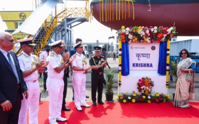 भारतीय नौसेना को मिला नया प्रशिक्षण जहाज़, स्वदेशी कैडेट ट्रेनिंग शिप ‘कृष्णा’ का लॉन्च
