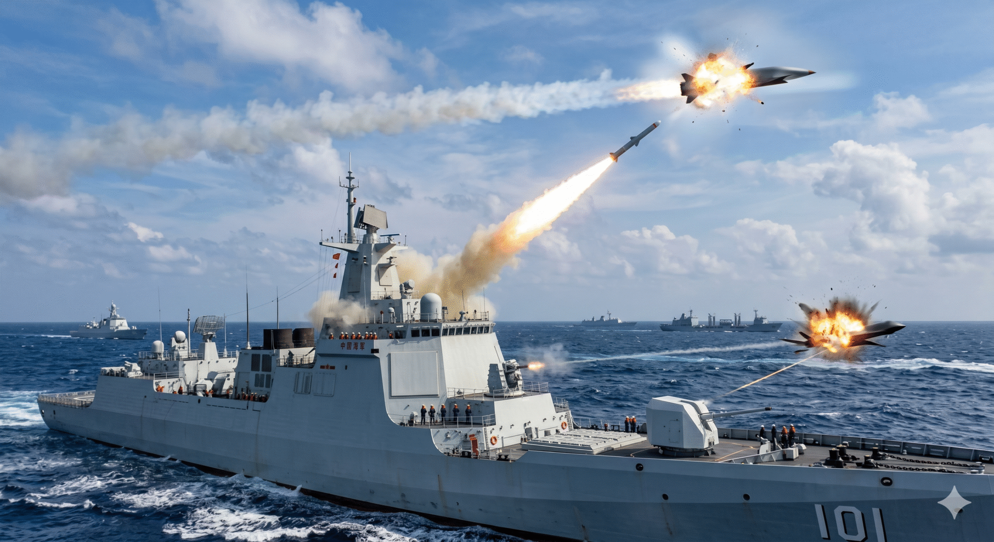 चीन ने टेस्ट किया नया Naval Air Defense System, हाइपरसोनिक मिसाइल और Sea-Skimming ड्रोन को मार गिराने का दावा