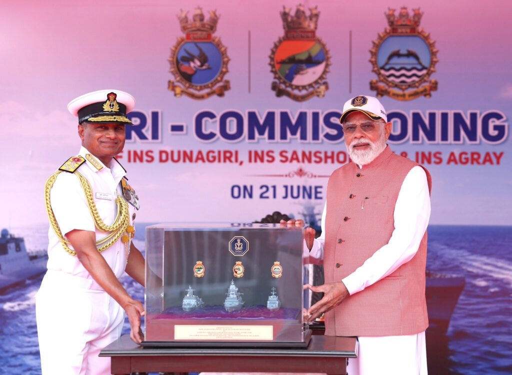 भारत की समुद्री ताकत में बड़ा इजाफा, INS दूनागिरी, INS संशोधक और INS अग्रय नौसेना में शामिल