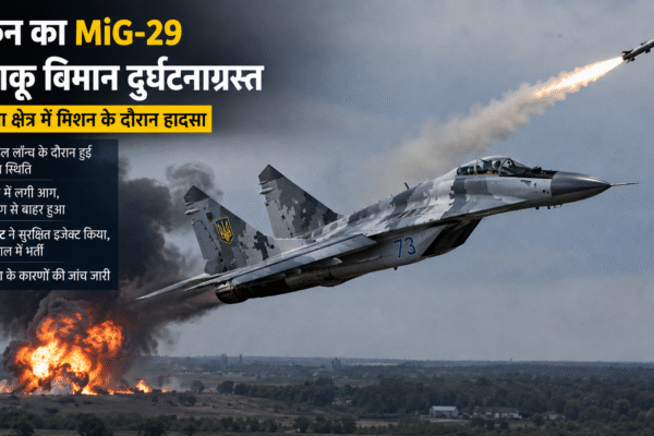 Ukraine का MiG-29 लड़ाकू विमान ओडेसा में दुर्घटनाग्रस्त, मिसाइल लॉन्च के दौरान हुआ हादसा