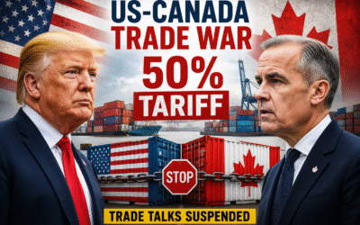US-Canada Trade War: 50% टैरिफ के बाद Canada ने US से व्यापार वार्ता निलंबित की