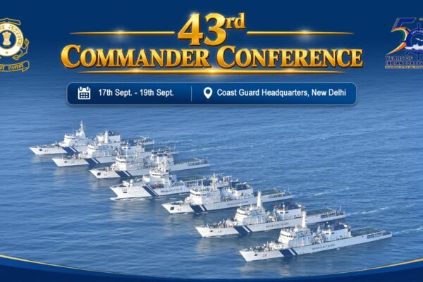 Indian Coast Guard की 43वीं कमांडर्स कॉन्फ्रेंस 17 सितंबर से, समुद्री सुरक्षा और आधुनिकीकरण पर होगा मंथन