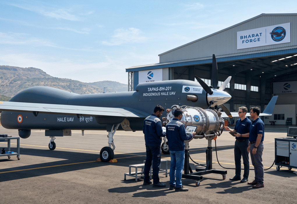 भारत के स्वदेशी HALE UAV के लिए टर्बोप्रॉप इंजन का मूल्यांकन करेंगी Bharat Forge और Pratt & Whitney Canada