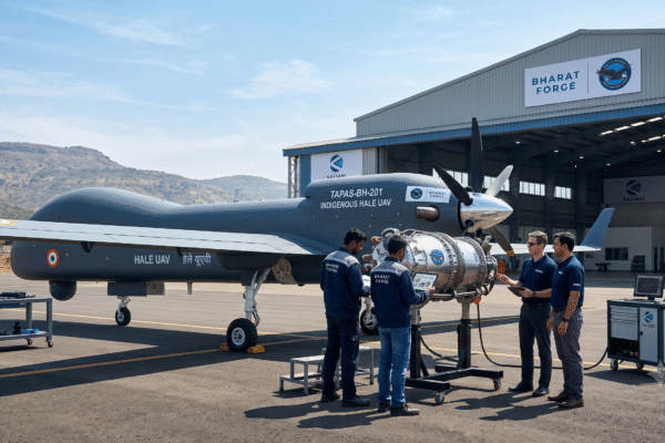 भारत के स्वदेशी HALE UAV के लिए टर्बोप्रॉप इंजन का मूल्यांकन करेंगी Bharat Forge और Pratt & Whitney Canada