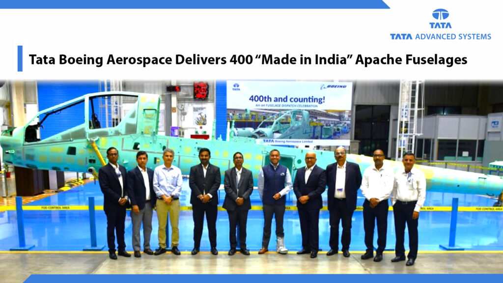 Tata Boeing ने बनाया 400वां मेड इन इंडिया Apache Fuselage