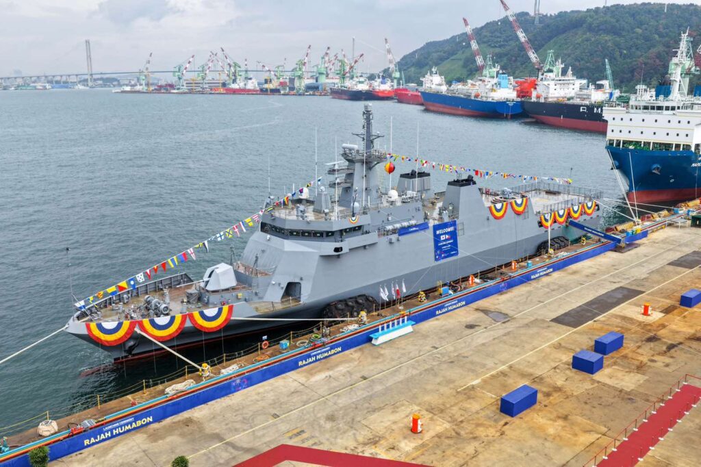 South Korea में लॉन्च हुआ फिलीपींस का तीसरा OPV, 2027 में नौसेना को मिलेगा BRP Rajah Humabon