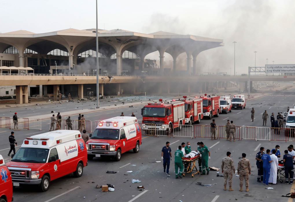 Saudi Arabia के King Khalid International Airport पर हमले में 12 लोगों की मौत, 309 घायल