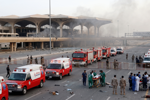 Saudi Arabia के King Khalid International Airport पर हमले में 12 लोगों की मौत, 309 घायल