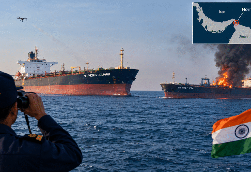 Hormuz Strait में 2 वाणिज्यिक जहाजों पर हमला, 2 भारतीय नाविक लापता; भारत ने जताई चिंता 