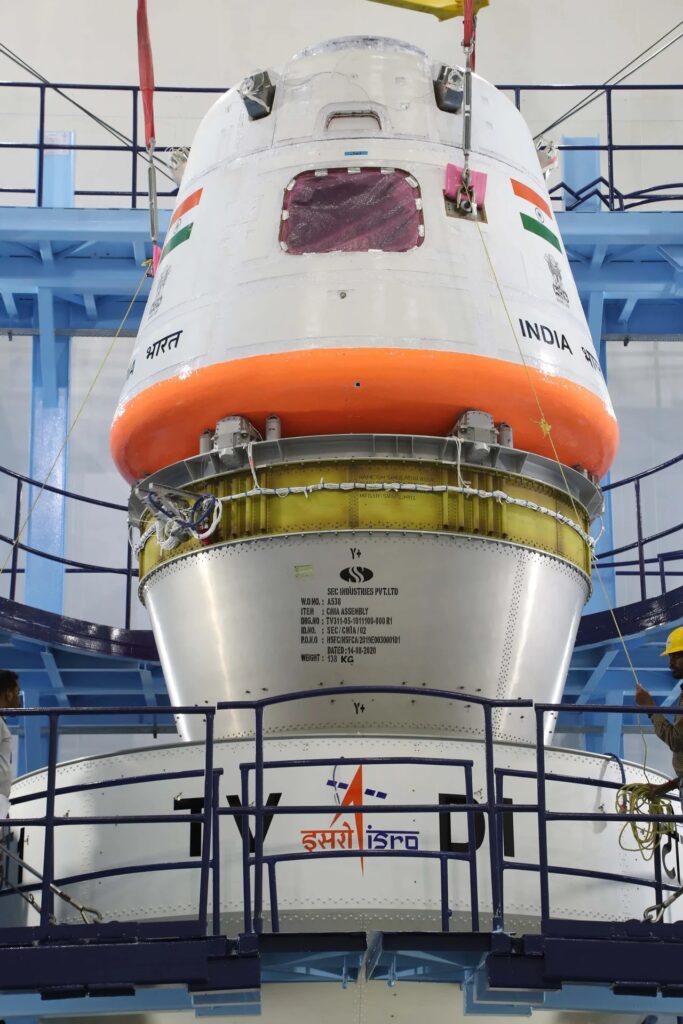 ISRO ने गगनयान के पहले मानवरहित मिशन के क्रू मॉड्यूल का इंटीग्रेशन और परीक्षण पूरा किया